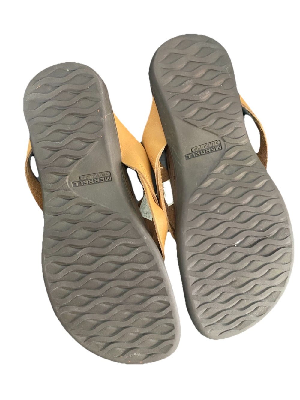 Merrell Tan Leather Multi-Strap Thong Sandals Women’s Size 8 - Picture 5 of 6